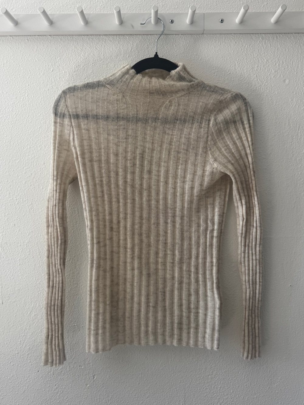 Madewell Ribbed Mock Neck Sweater - Cream